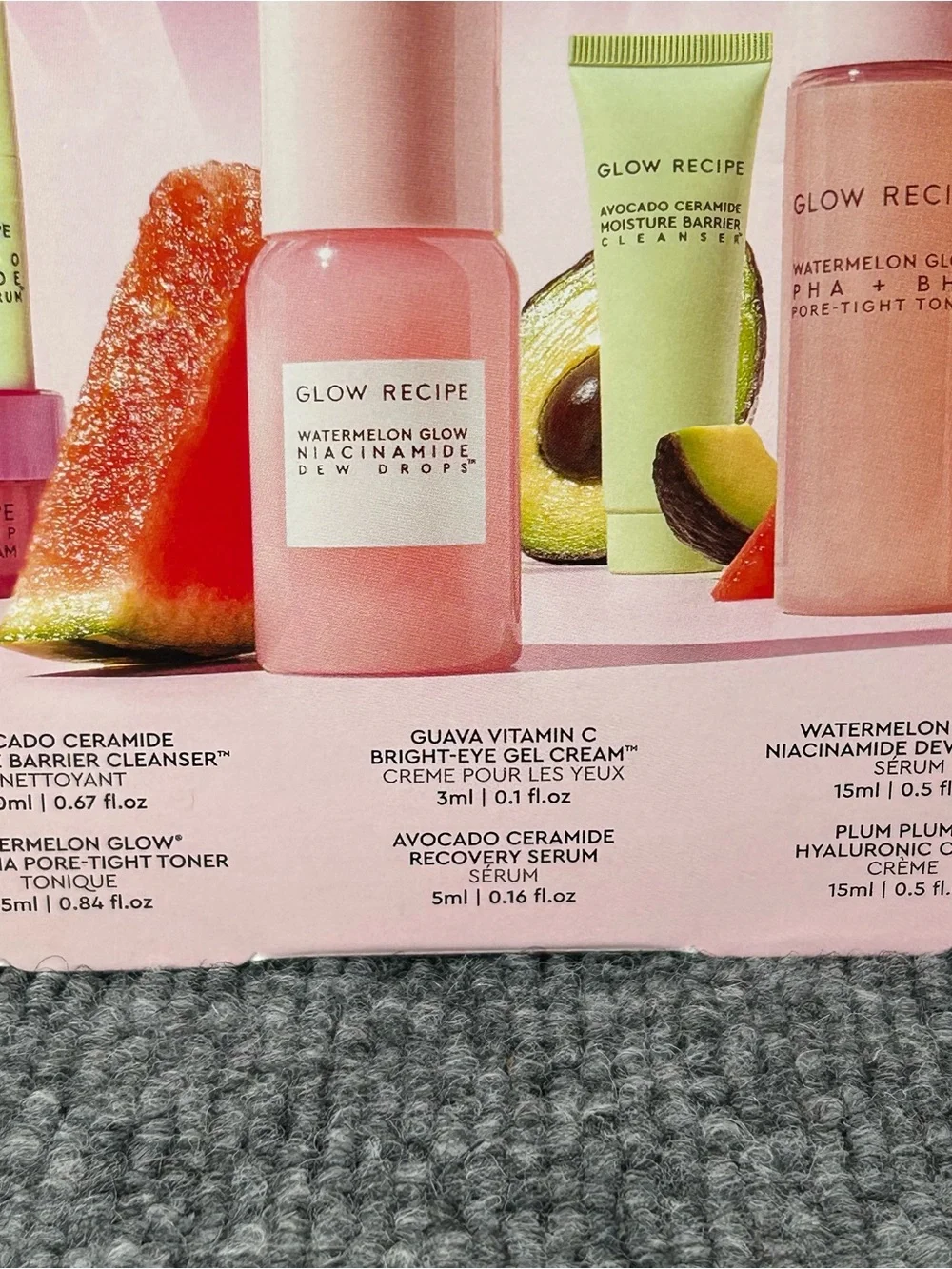 GLOW RECIPE ~ Fruit Babies ~ Glow & Soothe Bestsellers Kit NIB Skincare Travel